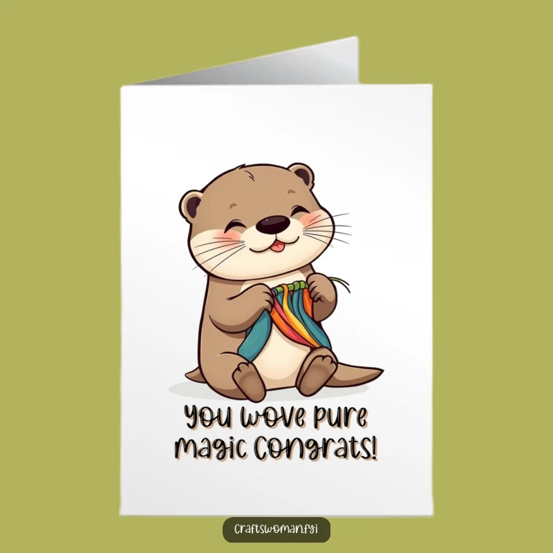 Free Printable Otter Congratulations Card: Whimsical DIY Gift for Winners
