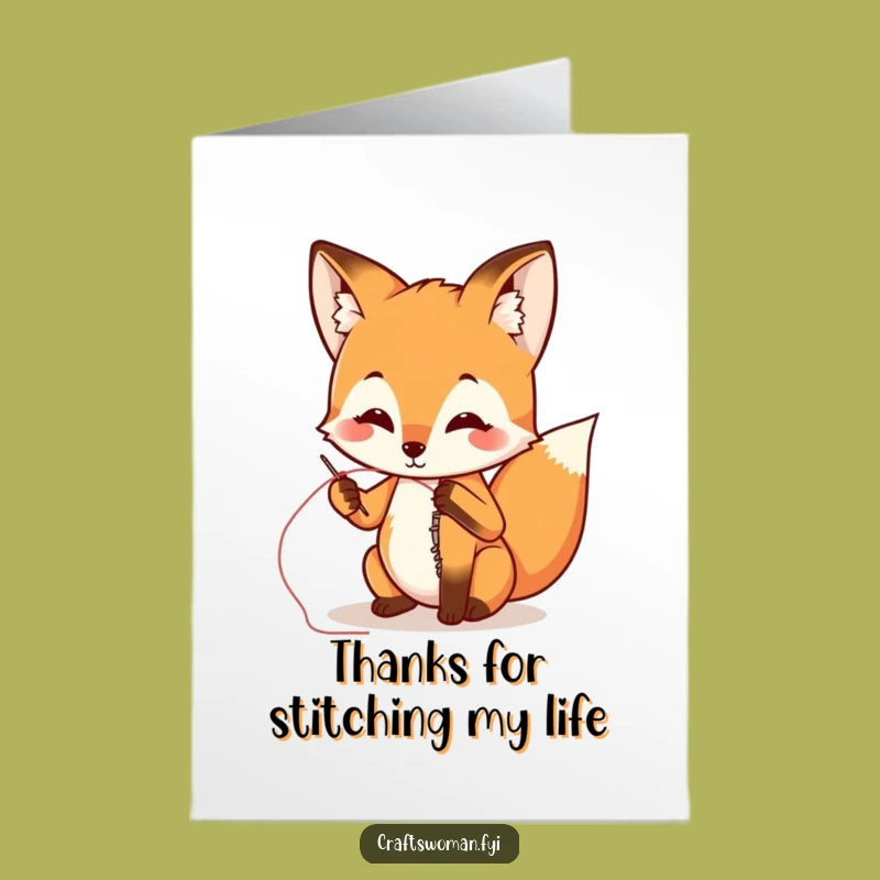 Free Printable Fox Thank You Card: Humorous DIY Downloadable Gift of Gratitude