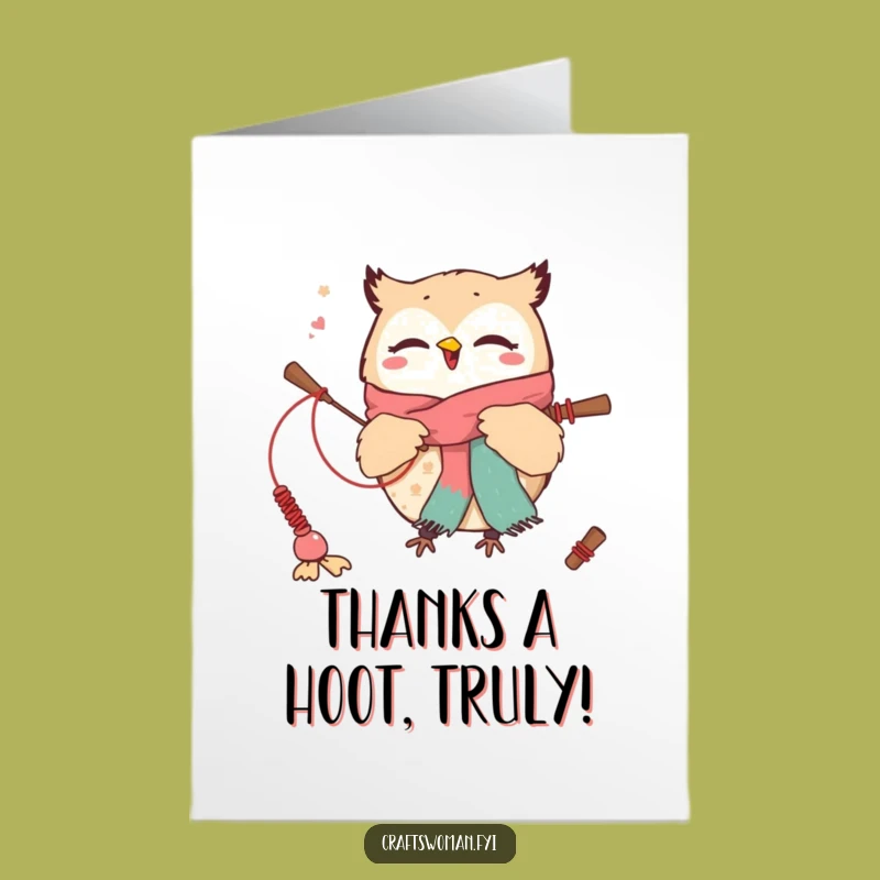 Free Printable Owl Thank You Card: Weaver Owl, DIY Downloadable Gift!
