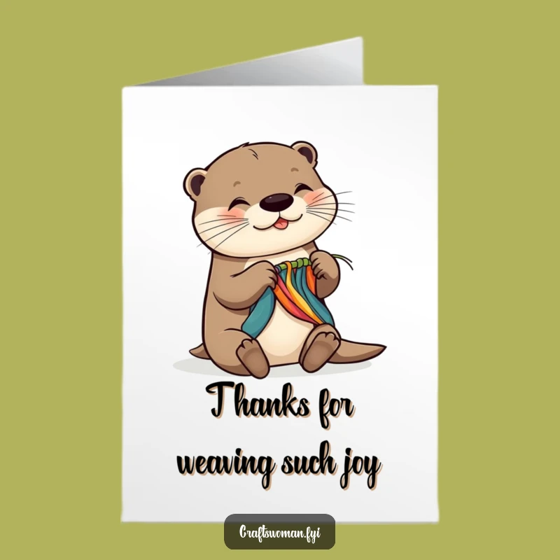 Free Printable Otter Thank You Card: Charming DIY Gift for Grateful Moments