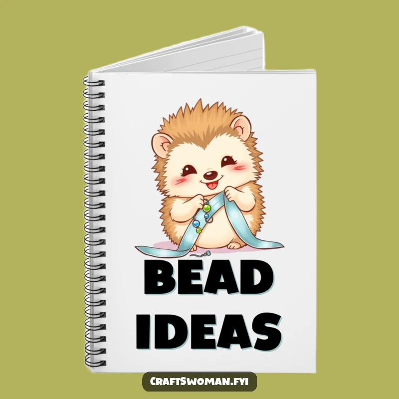 Funny Hedgehog Notebook - Sketch Your Next Beaded Masterpiece