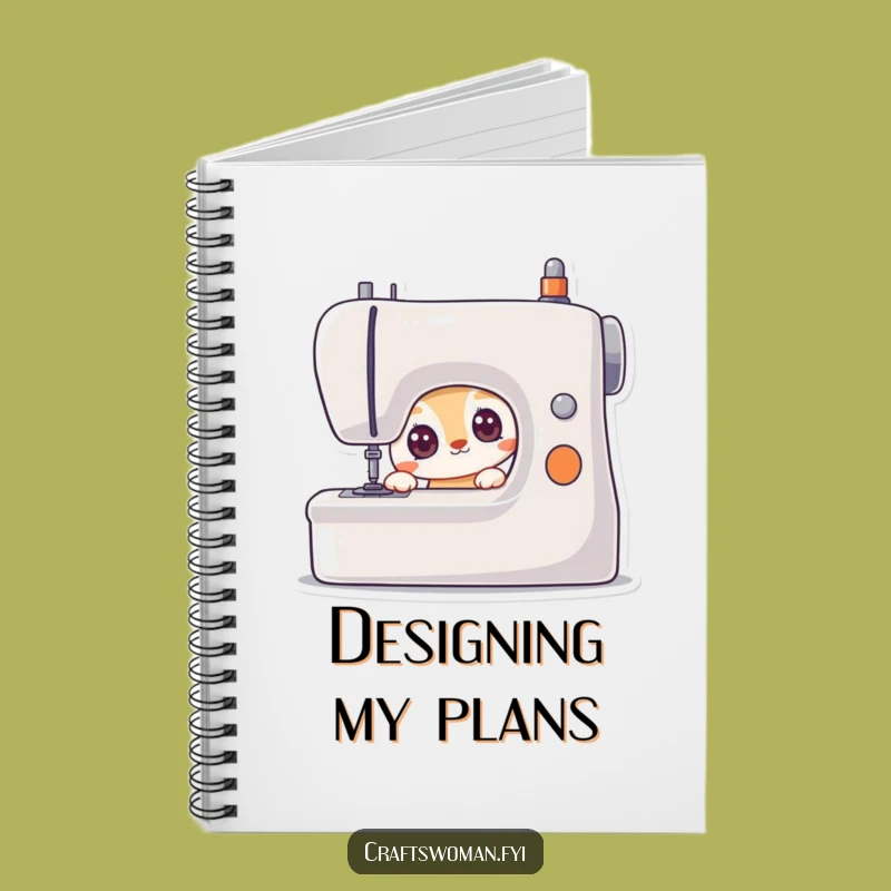 Funny Curious Animal Notebook: Eager Seamster's Ideas, Sewing Journal, Cute Gift