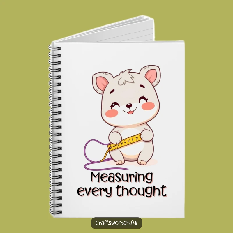 Funny Measuring Animal Notebook: Happy Crafter's Ideas, Knitting Journal, Cute Gift