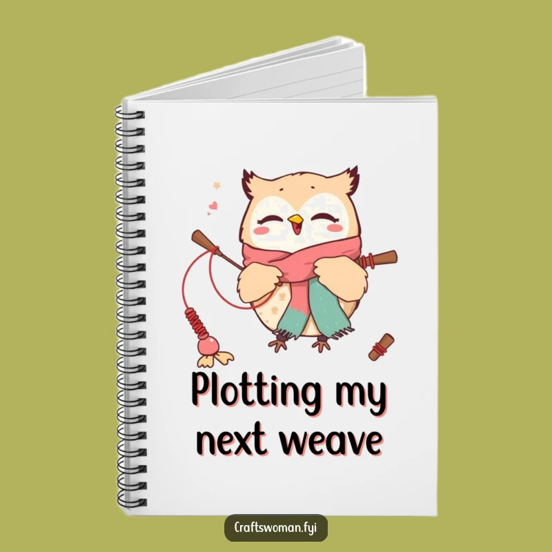 Funny Owl Weaver Notebook: Jot Down Ideas with a Hilarious Crafting Friend