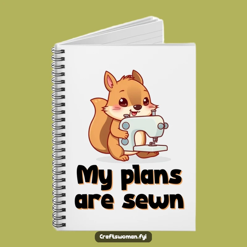 Funny Squirrel Sewing Notebook - A Hilarious Gift for Designers