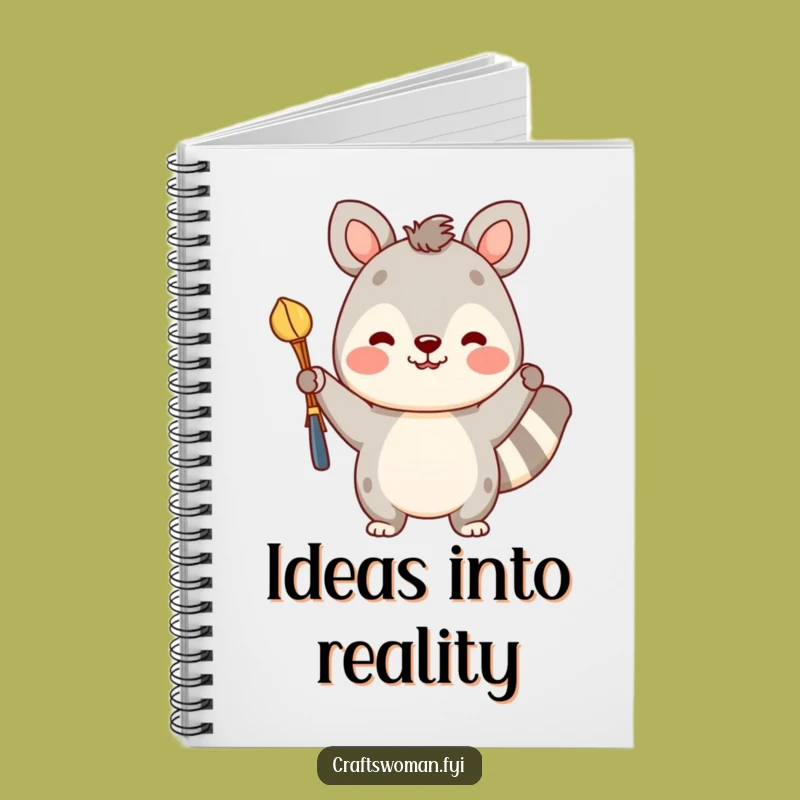 Funny Crafty Notebook: Cheerful Animal Jotting Ideas, Colorful Craft Journal, Gift