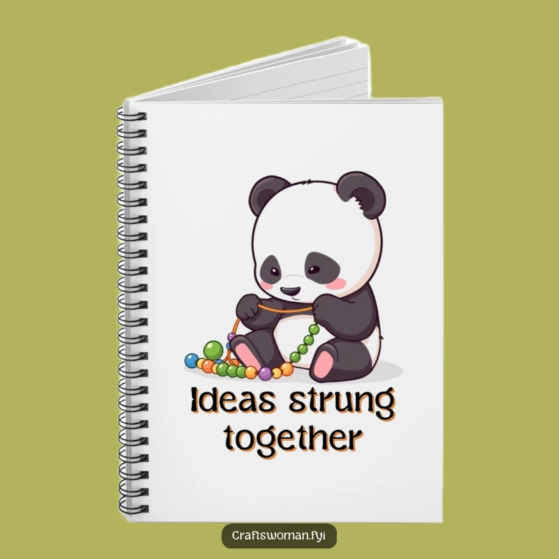 Funny Panda Bead Arranger Notebook: Focused Journal - For Your Detailed Thoughts