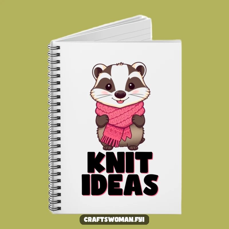 Funny Badger Knitting Notebook - Plan Your Next Cozy Creation