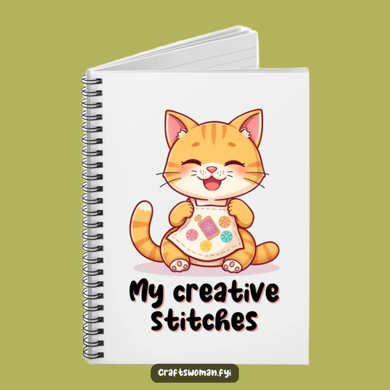 Funny Cat Notebook: Joyful Stitcher's Ideas, Hilarious Gift