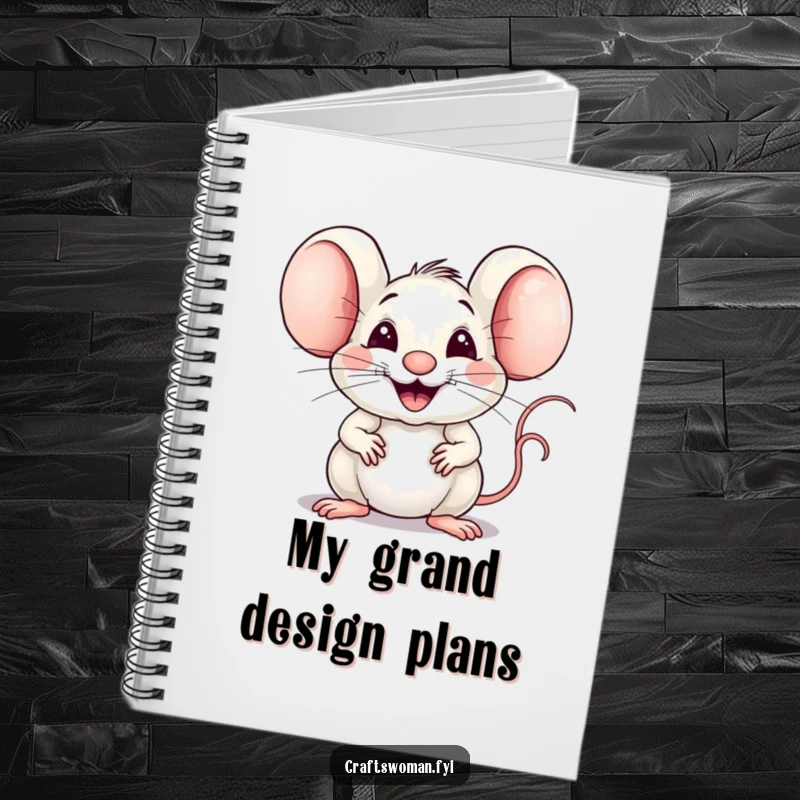 Funny Mouse Weaver Notebook: A Joyful Mouse Expertly Weaving Fabric with a Big Proud Smile, Great for Notes.