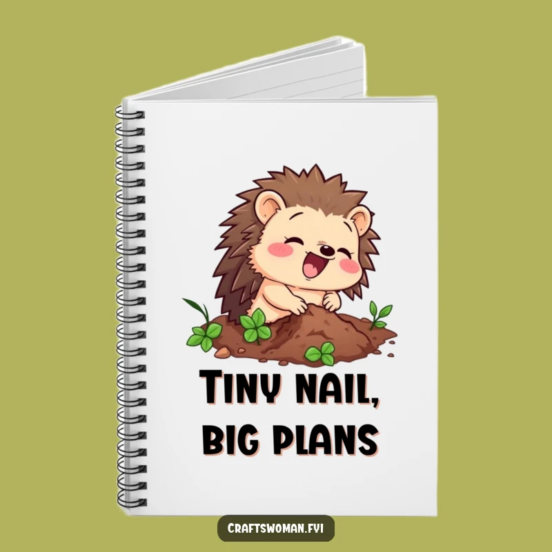 Funny Hedgehog Hammer Notebook: Plan Your Projects with a Tiny Builder