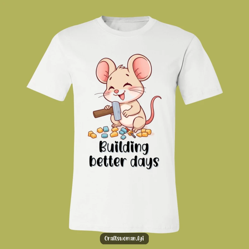 Funny Mouse Assembly T-Shirt - Miniature Builder Hilarious Gift