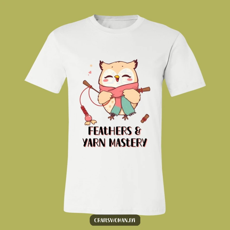 Funny Cute Owl Weaving T-Shirt: Hilarious Knitwear Design for Humor Lovers