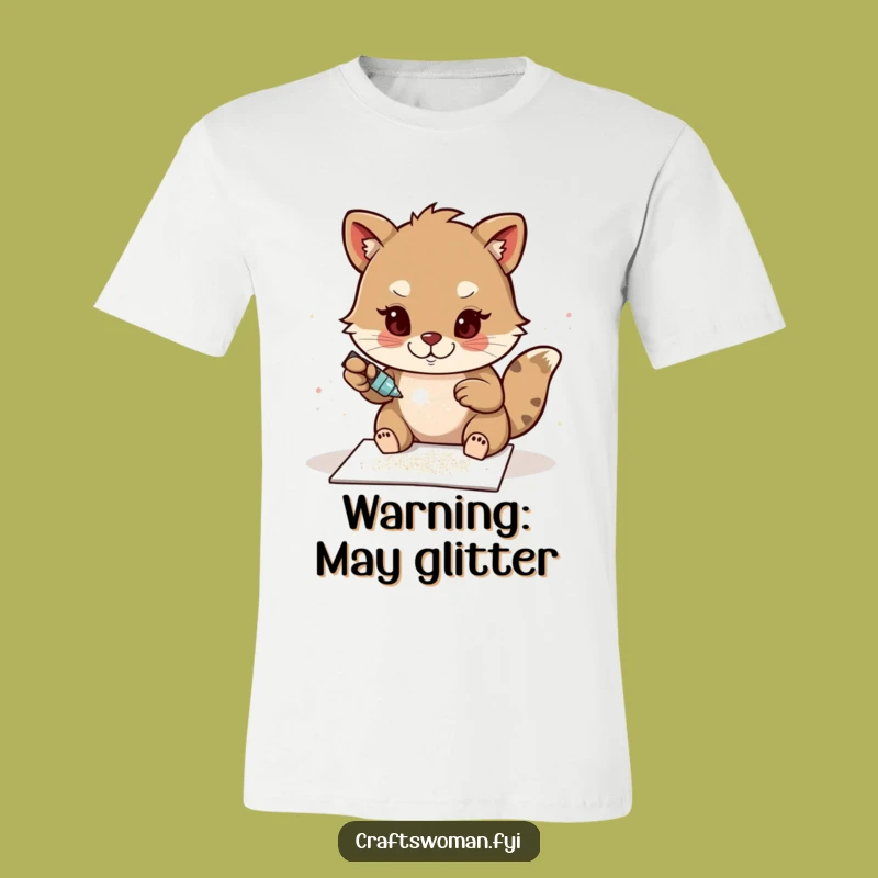 Funny Glitter Crafter T-Shirt: Hilarious Handmade Card Design Tee