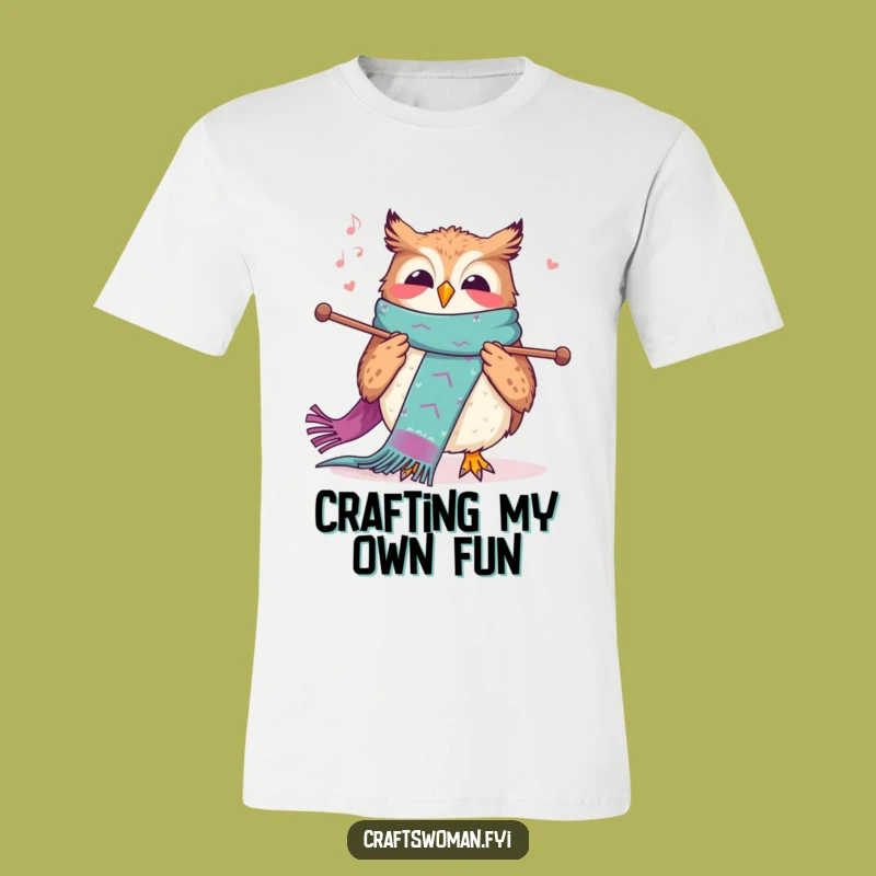 Funny Knitting Owl T-Shirt: Hilarious Crafter Design, Great Funny Gift