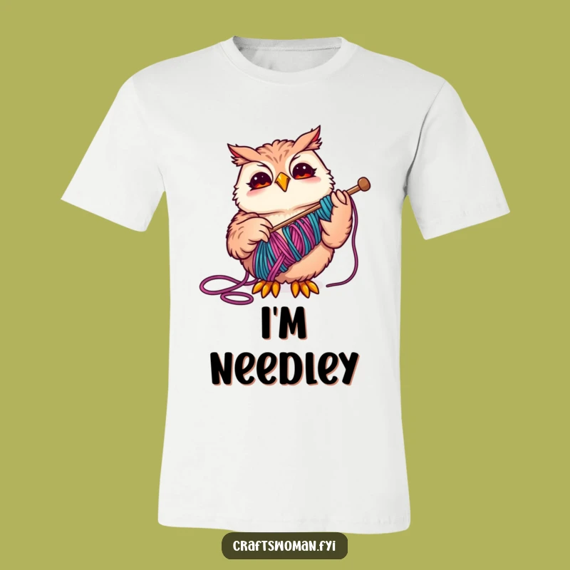 Funny Owl Sewing T-Shirt - Joyful Crafter Tee for Perfect Gifts