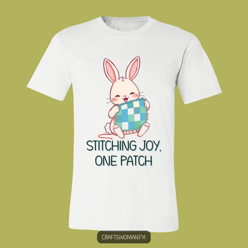 Funny Rabbit Quilter T-Shirt: Wear Your Love for Sewing & Humor
