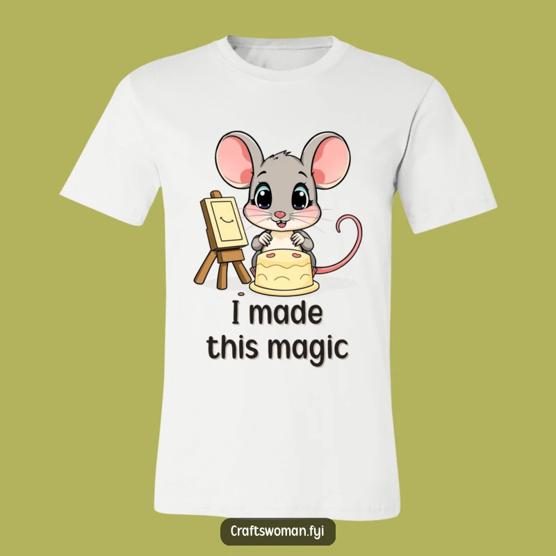Funny Mouse T-Shirt: Awestruck Mouse, Hilarious Funny Gift for Creators