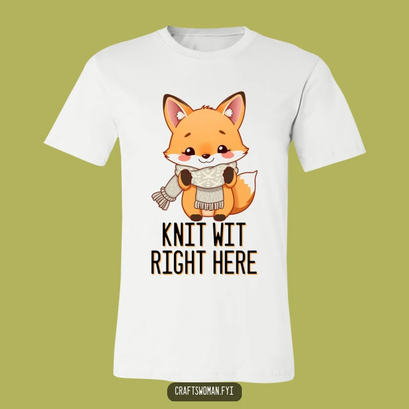 Funny Fox Knitting T-Shirt - A Hilarious Gift for Yarn Enthusiasts