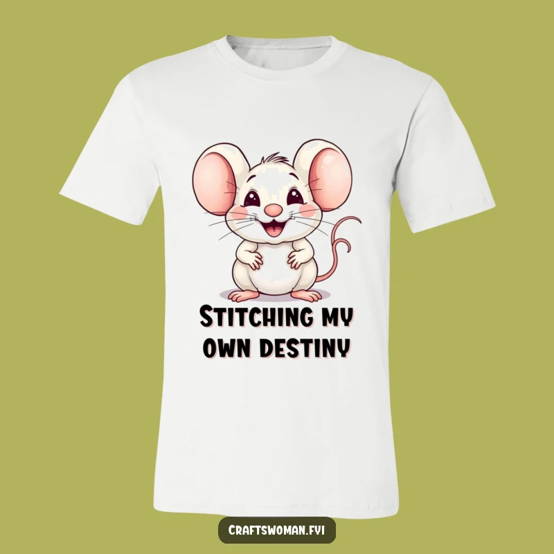 Funny Mouse Weaver T-Shirt: Hilarious Crafting Humor for Sewers, a Perfect Funny Gift!