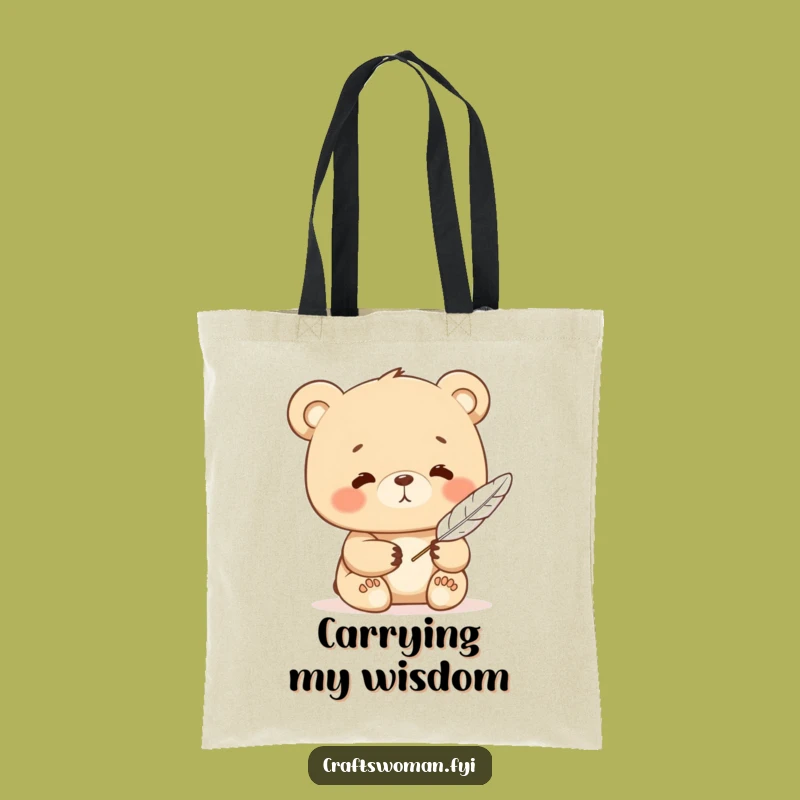 Funny Bear Writer's Story Tote Bag: Carry Your Ideas
