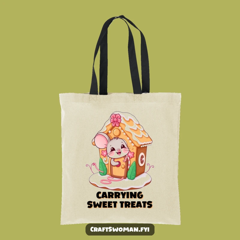Funny Mouse Baking Tote Bag: Carry Your Sweet Creations