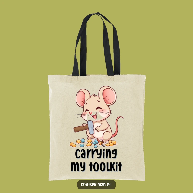 Funny Mouse Assembly Tote Bag - Practical & Hilarious Carry-All